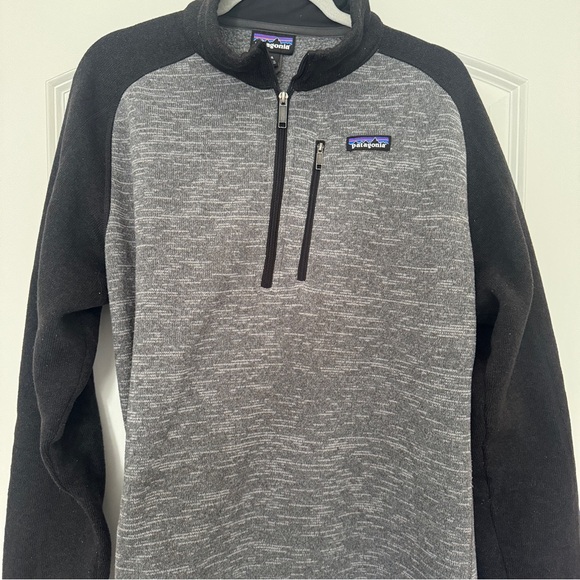 Mens Patagonia Better Sweater black gray  pullover fleece 1/4 Zip XL - Picture 1 of 2